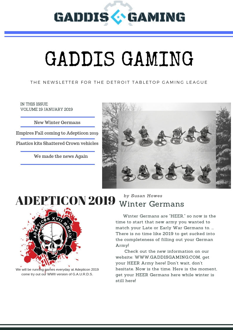 New Miniatures coming to Gaddis Gaming