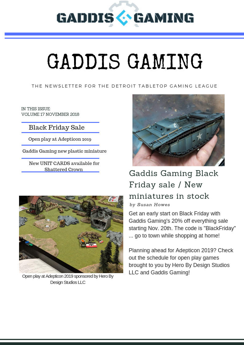 November News Letter