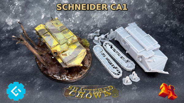 French Schneider CA1 – 28mm / 1:56 Scale Resin Tank - Gaddis Gaming