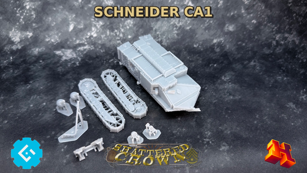 French Schneider CA1 – 28mm / 1:56 Scale Resin Tank - Gaddis Gaming
