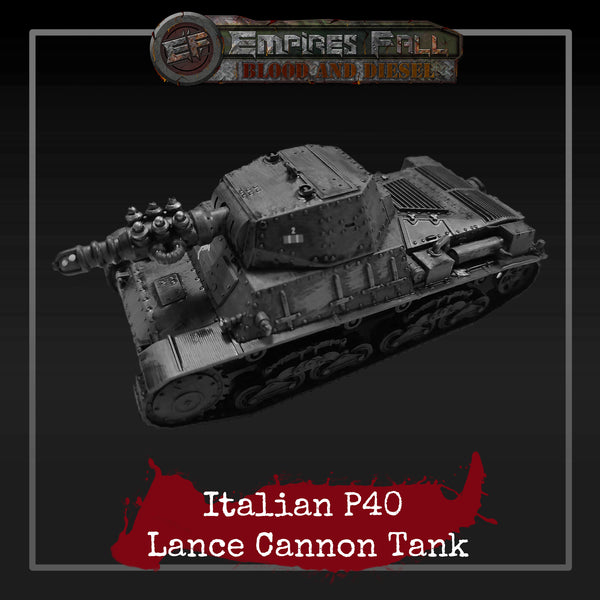 Italian P40 Lance Cannon Tank