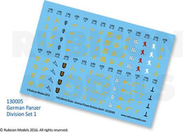 German Panzer Division Set 1 Decal Sheet - Gaddis Gaming