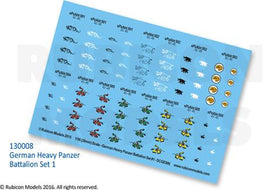 German Heavy Panzer Battalion Set 1 Decal Sheet - Gaddis Gaming