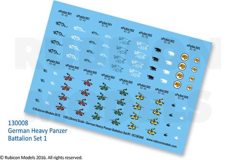 German Heavy Panzer Battalion Set 1 Decal Sheet - Gaddis Gaming