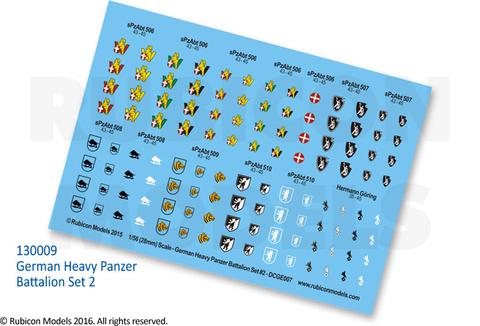 German Heavy Panzer Battalion Set 2 Decal Sheet - Gaddis Gaming