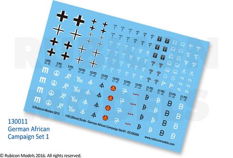 German African Campaign Set 1 Decal Sheet - Gaddis Gaming