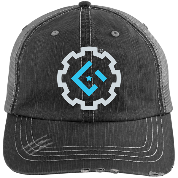 Gaddis Gaming Roundel Distressed Unstructured Trucker Cap - Gaddis Gaming