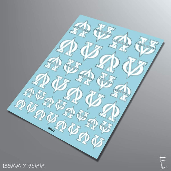 Alpha Omega decal sets